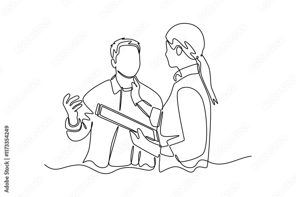 Patient Dynamic concept. Single line draw design vector graphic illustration. Patient Dynamic concept. Single line draw design vector graphic illustration.