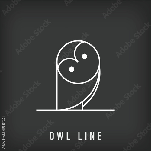 Different owl line design logo. Nature, zoo and company logo template. vector photo