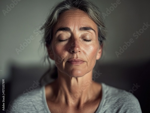 Contemplative Portrait of Woman photo