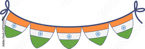 Flag Streamer illustration, perfect for graphic design needs photo