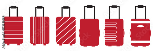 Print Travel bag icon in flat style. Luggage vector illustration on white isolated background. Baggage business concept. 