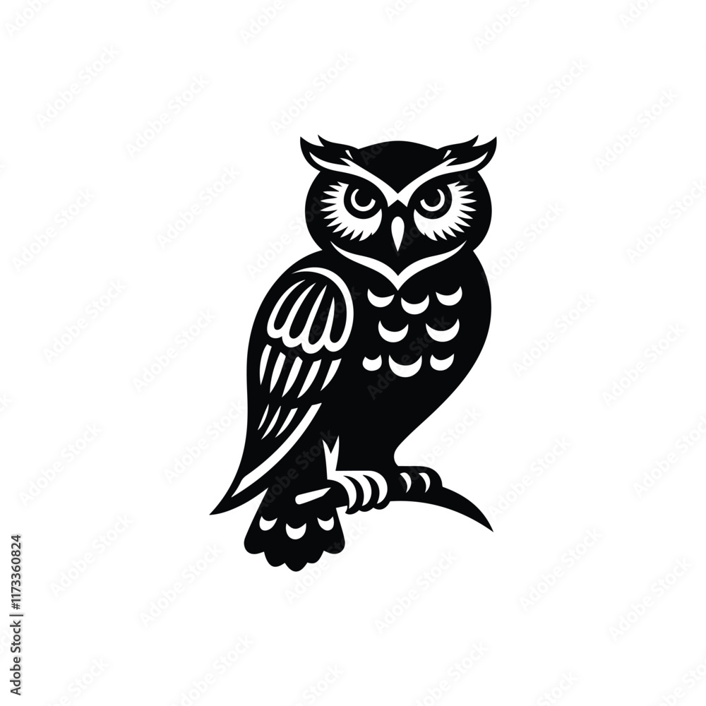 Owl silhouette icon vector art design Owl silhouette icon vector art design