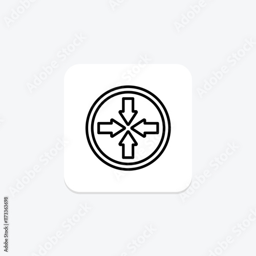 Free Download Shrink Arrow line icon , vector, pixel perfect, illustrator file - GFXLoad