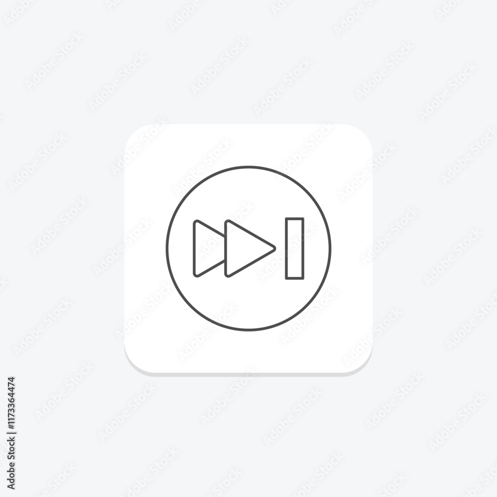 End Arrow thinline icon , vector, pixel perfect, illustrator file End Arrow thinline icon , vector, pixel perfect, illustrator file