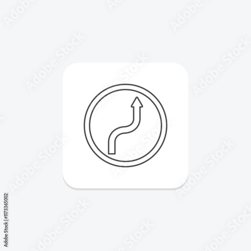 Wallpaper Mural Up Direction thinline icon , vector, pixel perfect, illustrator file Torontodigital.ca