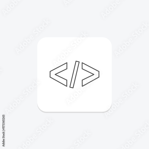 Free Download Code Arrow thinline icon , vector, pixel perfect, illustrator file - GFXLoad