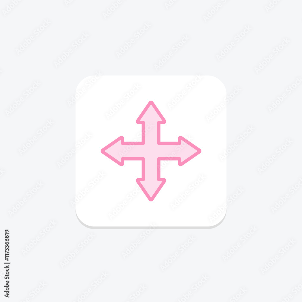 Free Expand duotone line icon , vector, pixel perfect, illustrator file Free Expand duotone line icon , vector, pixel perfect, illustrator file