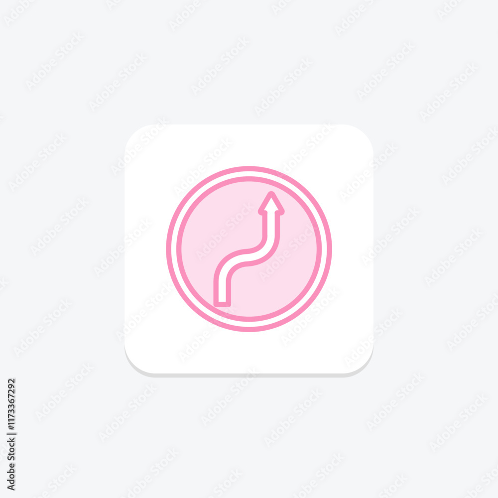 Up Direction duotone line icon , vector, pixel perfect, illustrator file Up Direction duotone line icon , vector, pixel perfect, illustrator file