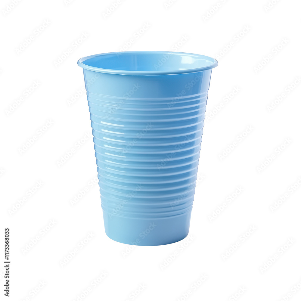 Light blue plastic cup featuring a ribbed texture, ideal for disposable use at events and parties. Isolated on transparent background, png. Light blue plastic cup featuring a ribbed texture, ideal for disposable use at events and parties. Isolated on transparent background, png.