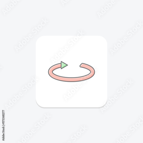 Rotating lineal color icon , vector, pixel perfect, illustrator file