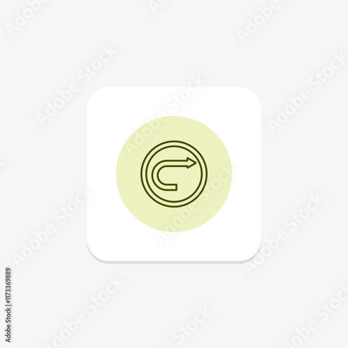 Free Turn Right pentaglow , vector, pixel perfect, illustrator file photo