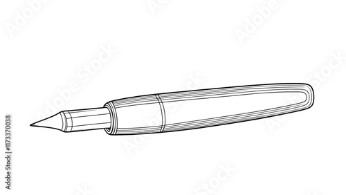 pen isolated on white cartoon illustration 