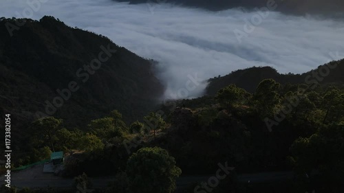 Sunset in the mountains