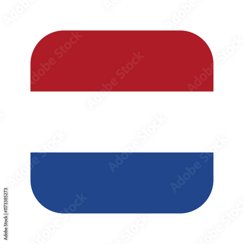 Netherlands flag rounded square icon