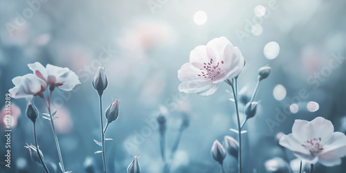 Negative floral space for a tranquil and modern presentation backdrop