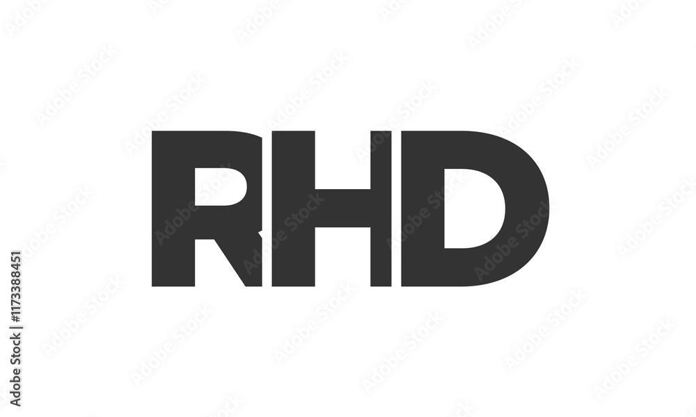 RHD logo design template with strong and modern bold text. Initial based vector logotype featuring simple and minimal typography. Trendy company identity. RHD logo design template with strong and modern bold text. Initial based vector logotype featuring simple and minimal typography. Trendy company identity.