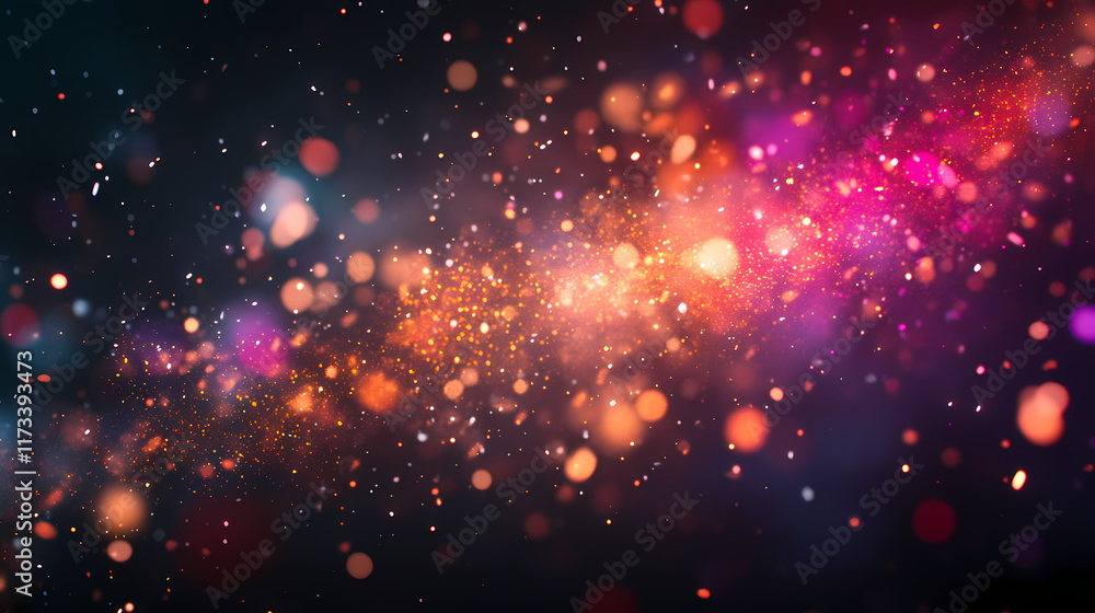 Fototapeta premium Colorful fireworks display on transparent and black background, creating a festive atmosphere, cutout, png. Nightfall. Illustration