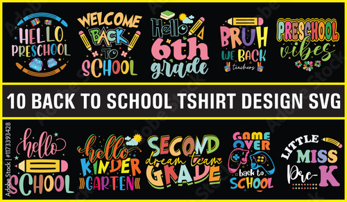 Back to School Svg bundle, Back to School tshirt design bundle, Kindergarten Svg design, First/Second/Third Grade Design, School Quote Svg, Mug Quote Svg, First Day Of School Mug Svg, Cut File For Cri