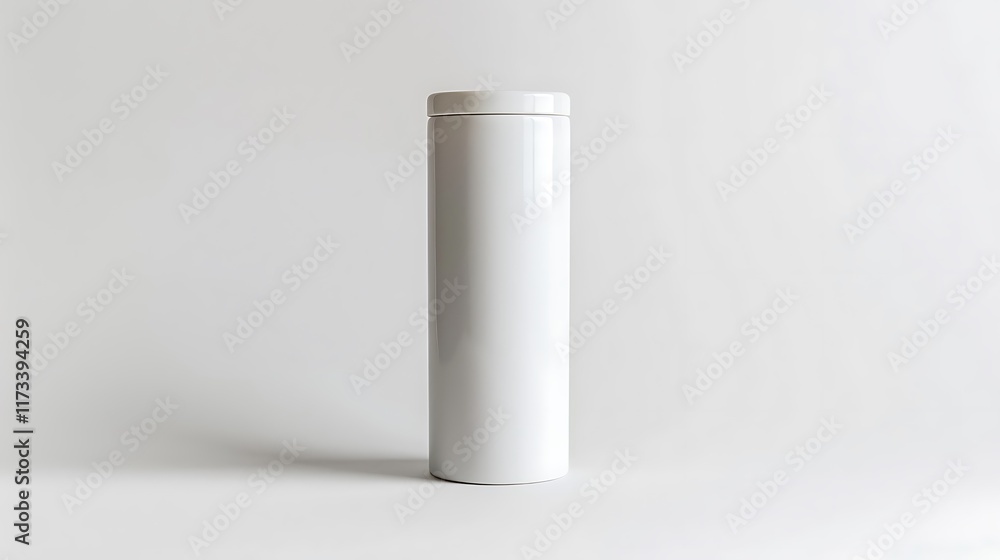 A classic clear glass jar on the beautifull empty background A classic clear glass jar on the beautifull empty background