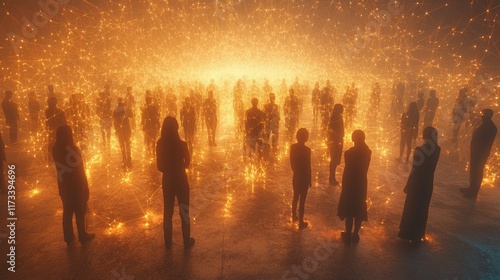 Spiritual abstractions of family constellations and ancestral ties. AI generated