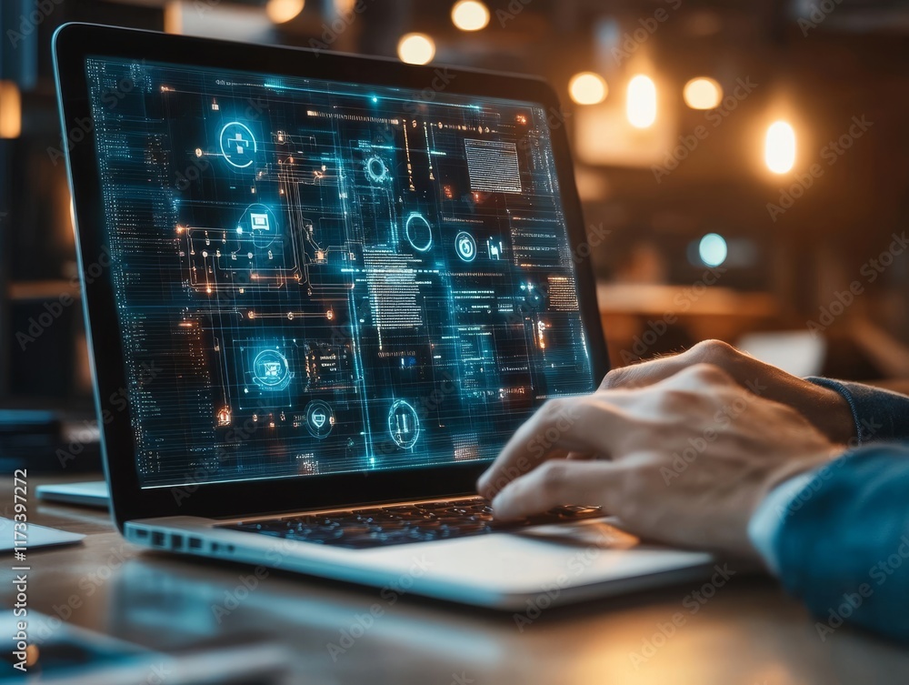 Cybersecurity Expert Working Late Cybersecurity Expert Working Late