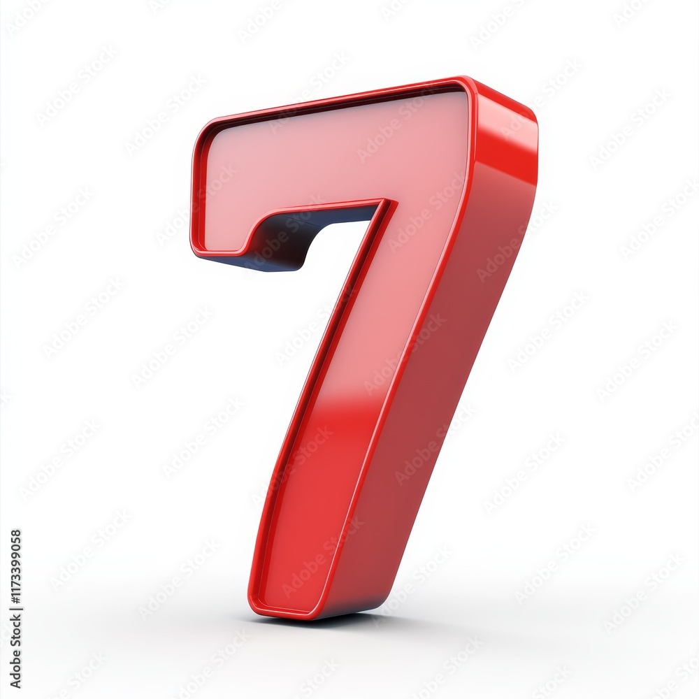 3D render of a seven-day icon, symbolizing a week, a white background. 3D render of a seven-day icon, symbolizing a week, a white background.