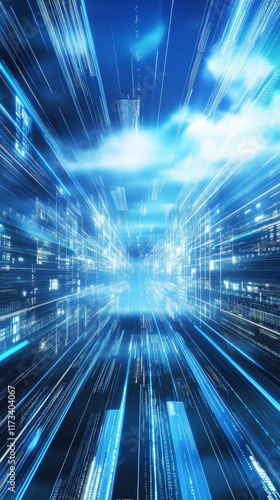 Digital Data Stream  A Journey Through Cyberspace