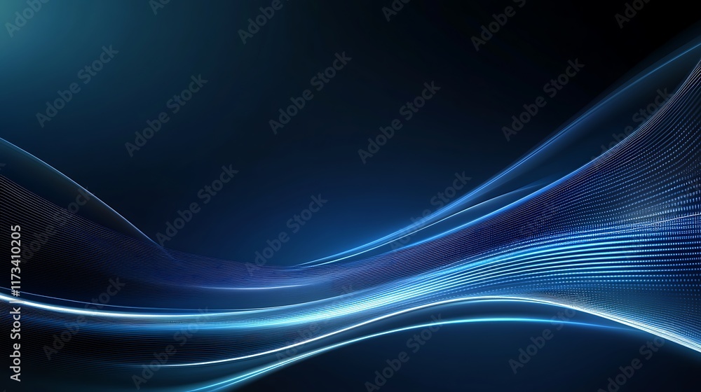 Abstract Blue Waves Digital Art Design Abstract Blue Waves Digital Art Design