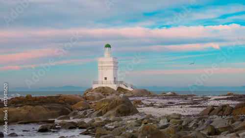 Shelley Point lighthouse, aka Stompneus Point lighthouse, situated on St Helena Bay is a lead light which was constructed in 1920. It is embraced by beautiful beaches.