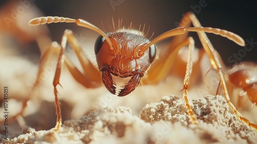 Ant head close up photo