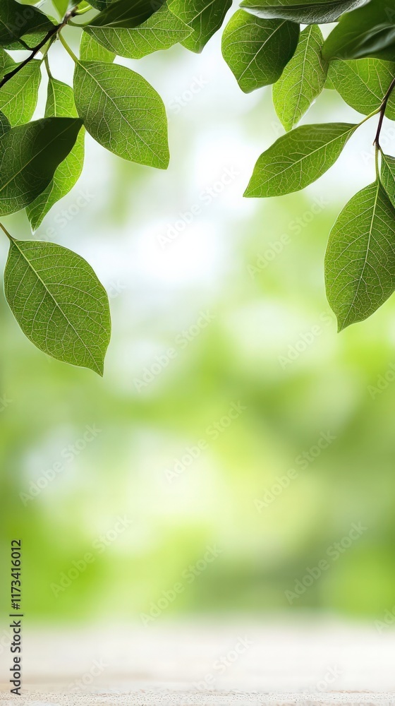 A serene background of green leaves with a soft, blurred backdrop, creating a fresh and natural ambiance. A serene background of green leaves with a soft, blurred backdrop, creating a fresh and natural ambiance.