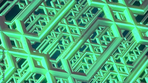 Abstract Geometric Fantasy Grid.