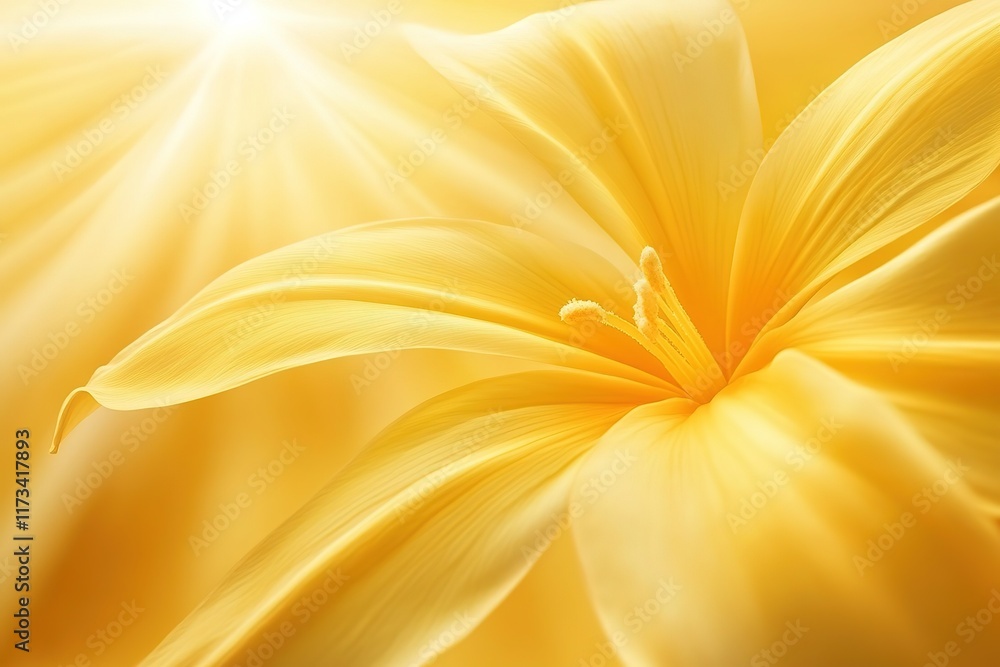 Fototapeta premium Close-up of a radiant yellow flower in sunlight.