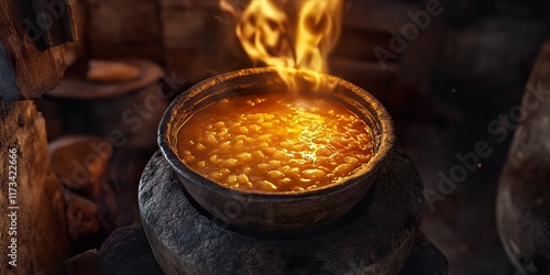 Authentic Jaggery Syrup Making: Traditional Clay Stove Boiling Process