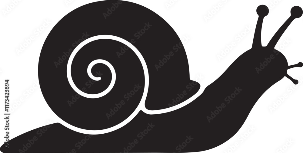 snail on a white, Snail icon silhouette vector style snail on a white, Snail icon silhouette vector style