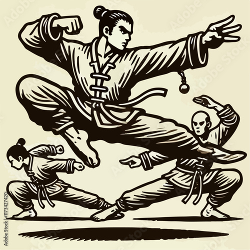 player vector seomeone with kung fu skills