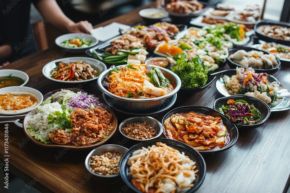 Somtum Thai food with generative ai Somtum Thai food with generative ai