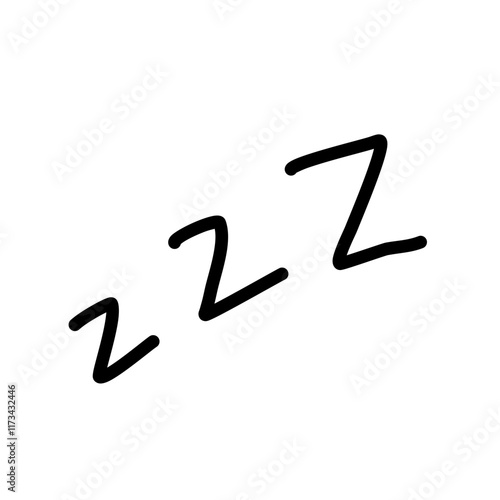 Zzz bed sleep snore icons snooze nap Z sound 