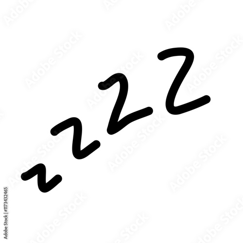 Zzz bed sleep snore icons snooze nap Z sound 
