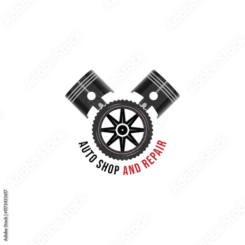 Automotive repair logo vector template