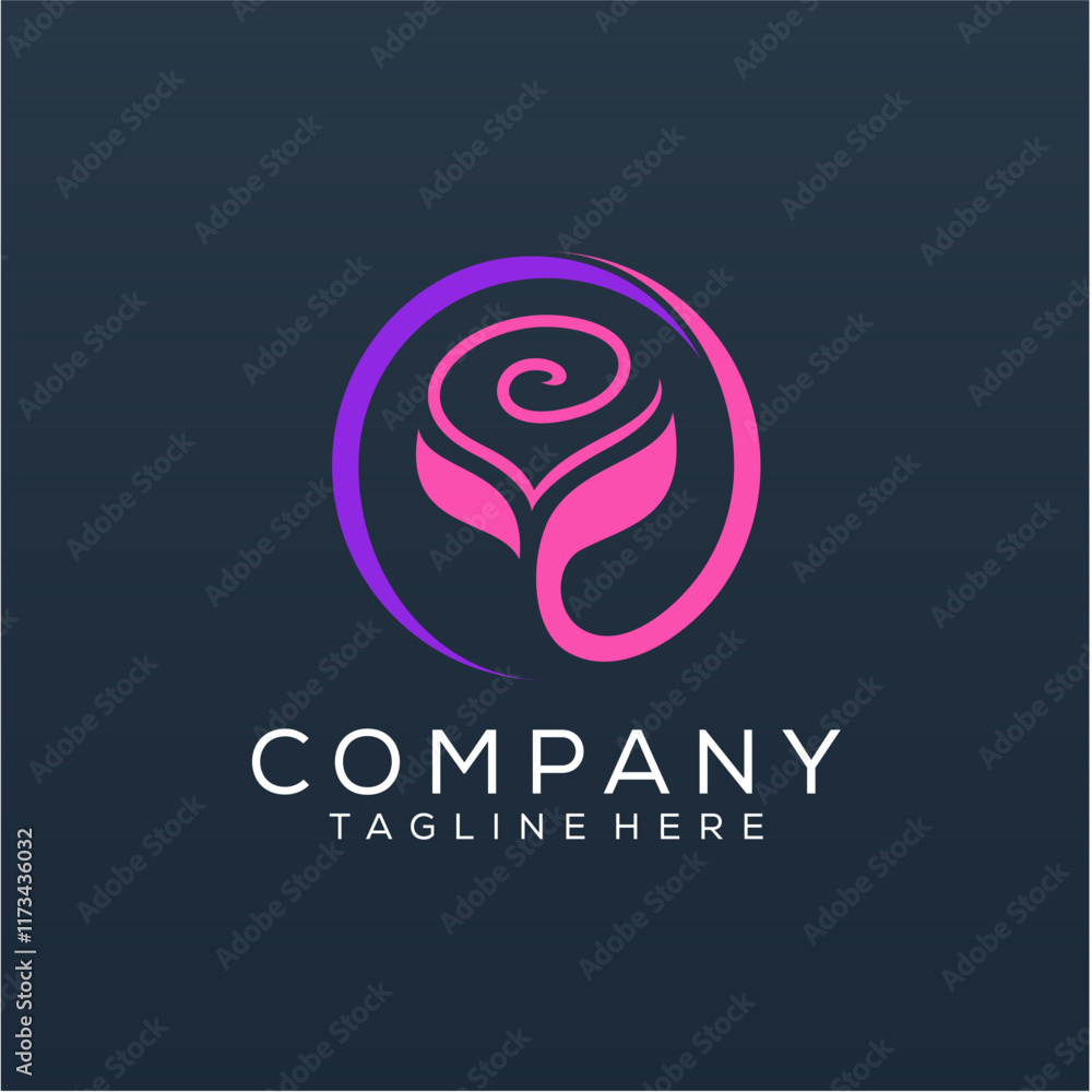 Abstract flower logo design Abstract flower logo design