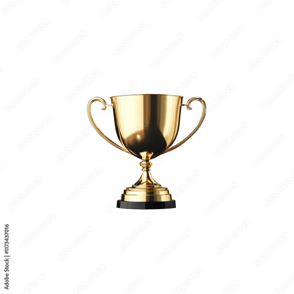Golden 3D trophy cup icon symbolizing victory, achievement, or success, perfect for award or sports-related themes. Isolated on transparent background, png. Golden 3D trophy cup icon symbolizing victory, achievement, or success, perfect for award or sports-related themes. Isolated on transparent background, png.