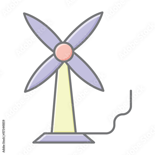 Wind power lineal color icon , vector, pixel perfect, illustrator file 
