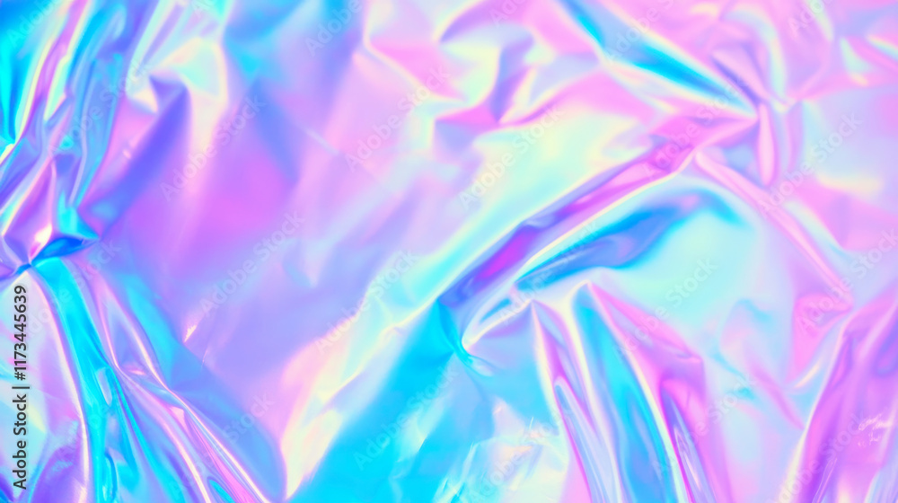 Fototapeta premium Iridescent holographic foil texture with vibrant colors