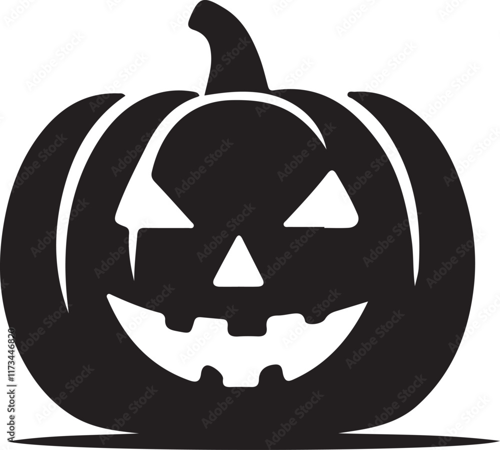 Pumpkin silhouette vector art illustration. Black and white Pumpkin vector illustration. Pumpkin silhouette vector art illustration. Black and white Pumpkin vector illustration.