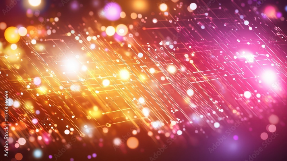 Obraz premium Mesmerizing abstract background with glowing lights, vibrant and energetic visual experience