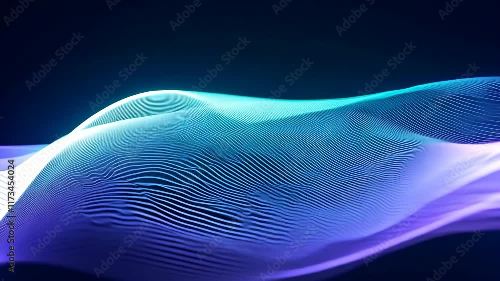 Abstract Light Movement Digital Wave of Blue and Vibrant Energy Abstract Light Movement Digital Wave of Blue and Vibrant Energy