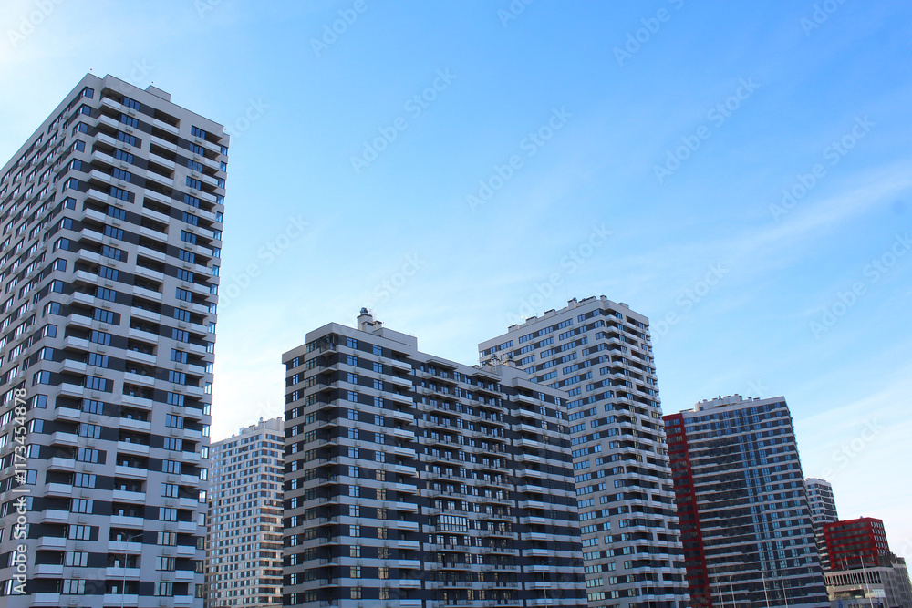 modern new buildings, apartment buildings and offices in the city, skyscrapers modern new buildings, apartment buildings and offices in the city, skyscrapers