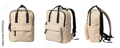Photography backpack isolated on white