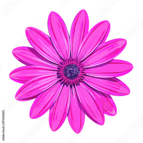 A pink flower vector illustration (1)